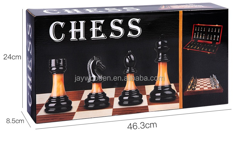 luxury Wooden Chess Set High Marble Metal Chess Pieces Custom Folding party Game chess Set Board