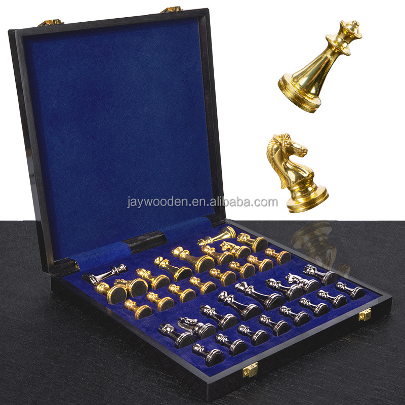 drop shipping Wholesale high-quality luxury metal chess pieces party play chess games metal chess set