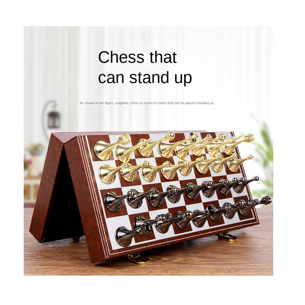 Magnetic Travel Chess Set ajedrez Family metal Classics Chess game Folding Board Chess Pieces