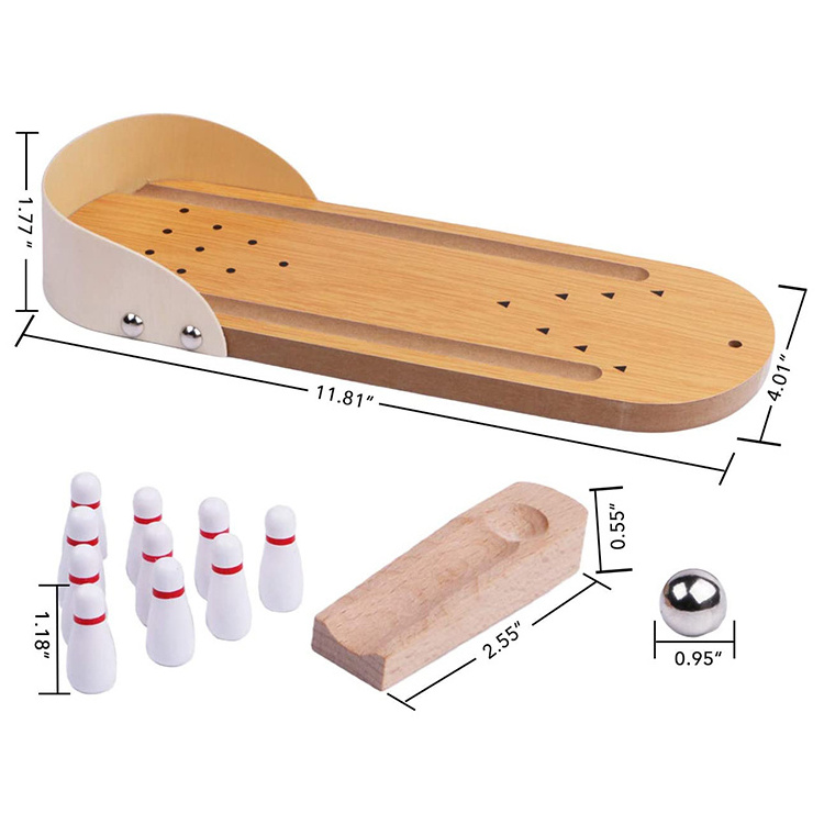 free sample board game parts mini bowling table game set association games on a wooden board dropshipping for adults