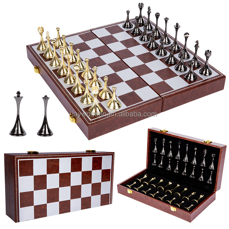 Magnetic Travel Chess Set ajedrez Family metal Classics Chess game Folding Board Chess Pieces