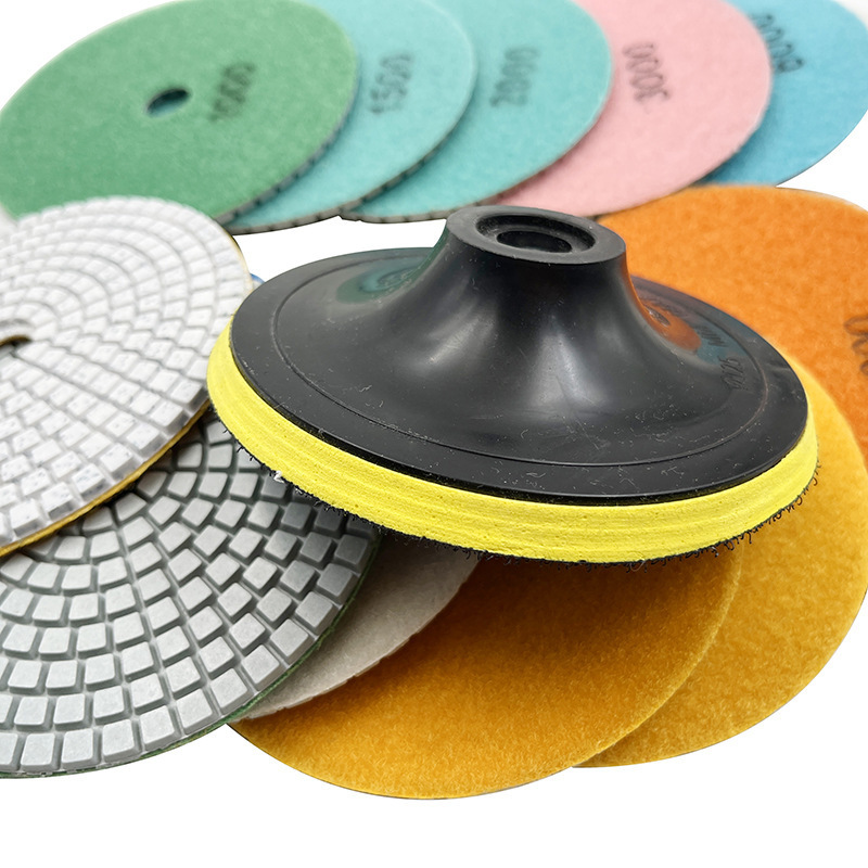 Hot Sale Factory Direct 17 Inch Diamond Pads Microfiber Resin Band Set - 3 Step Polishing Pad