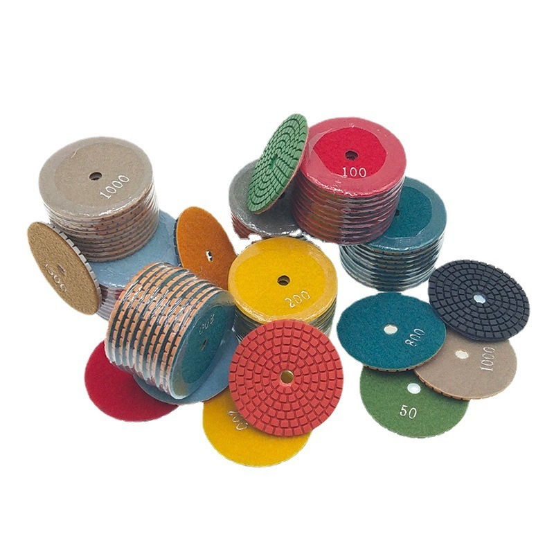 Hot Sale Factory Direct 17 Inch Diamond Pads Microfiber Resin Band Set - 3 Step Polishing Pad