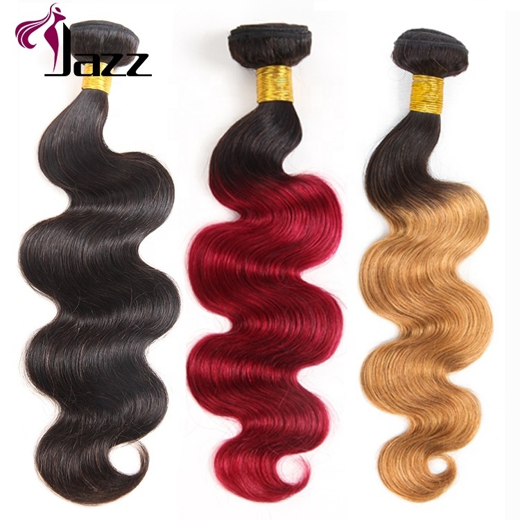 100% Unprocessed Brazilian Body Wave Human Hair Weave Ombre Bundles Hair Virgin Cuticle Aligned Hair