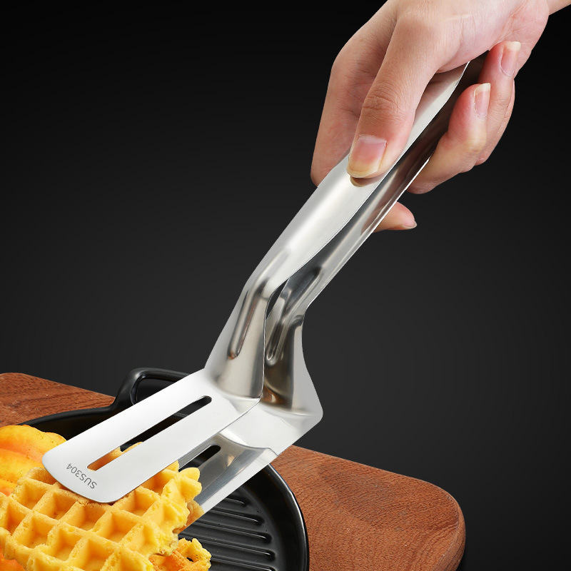 Multifunctional High Grade Stainless Steel Barbecue Clip Fried Shovel BBQ Tong Bread steak Meat Vegetable Clamp Cooking Tool