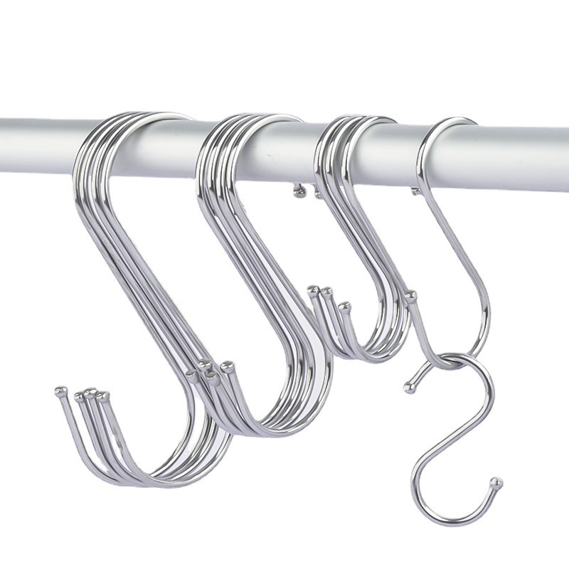 Utility Hooks 8 Heavy Duty small S hooks for Hanging Pots and Pans