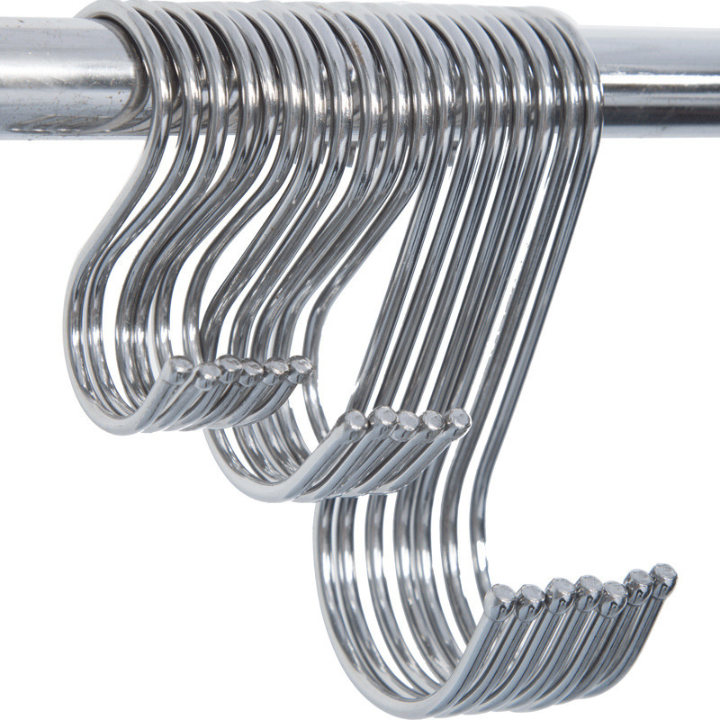 Utility Hooks 8 Heavy Duty small S hooks for Hanging Pots and Pans