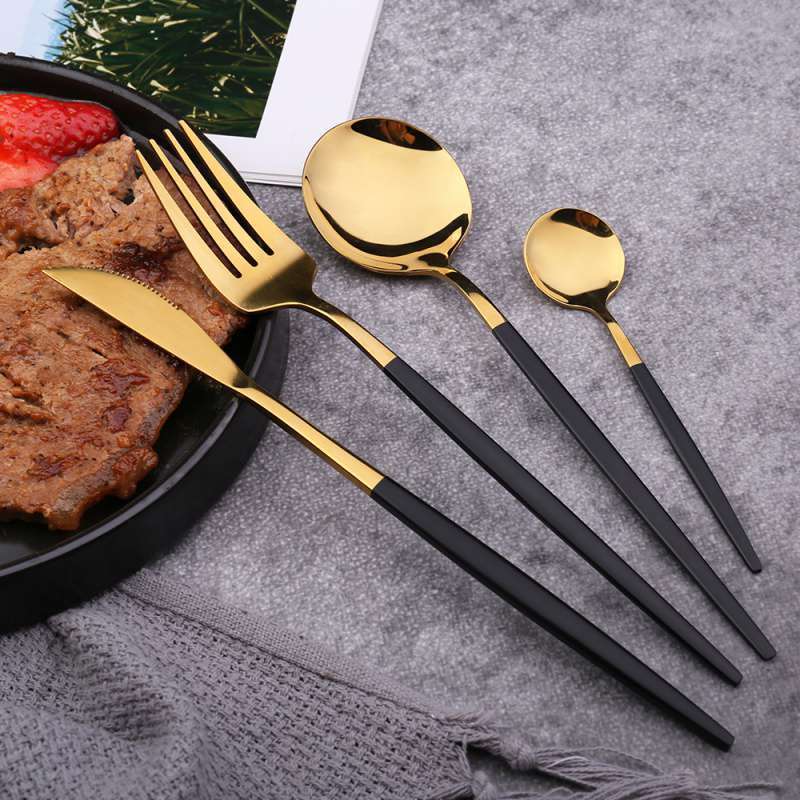 Mirror Polishing Luxury Golden Cutlery Set 18/10 Stainless Steel Cutlery