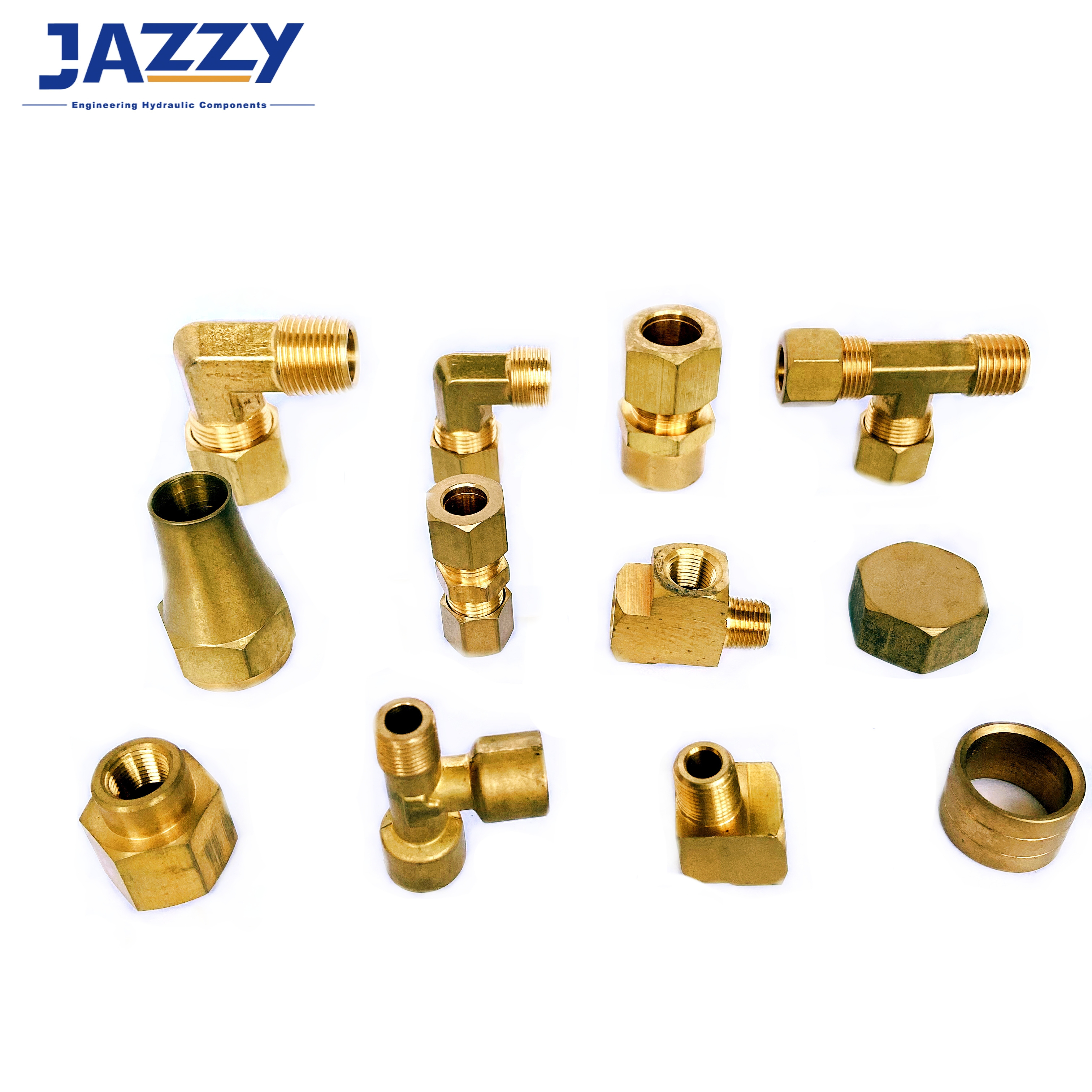 JAZZY Hose Barb Brass fitting plumbing Forged compression Fitting hydraulic hose Water Brake Pipe Plumbing Brass fitting