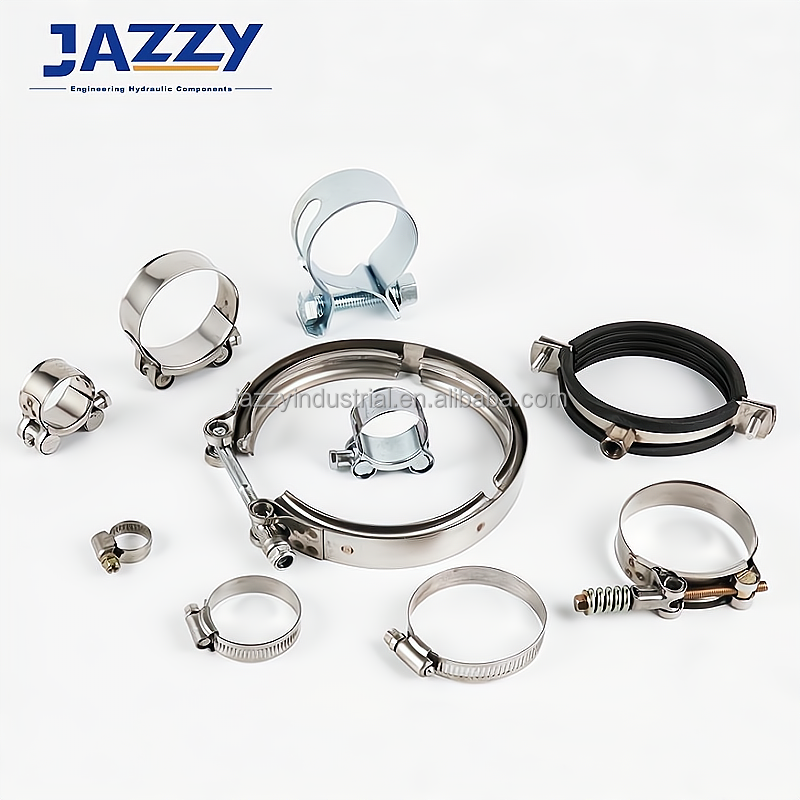 JAZZY Pear Shaped Hinged Pipe Clamp with solid screw nut hollow heavy T-type spring throat German throat clamp Hose clamp