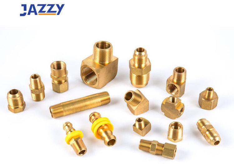 JAZZY Hose Barb Brass fitting plumbing Forged compression Fitting hydraulic hose Water Brake Pipe Plumbing Brass fitting