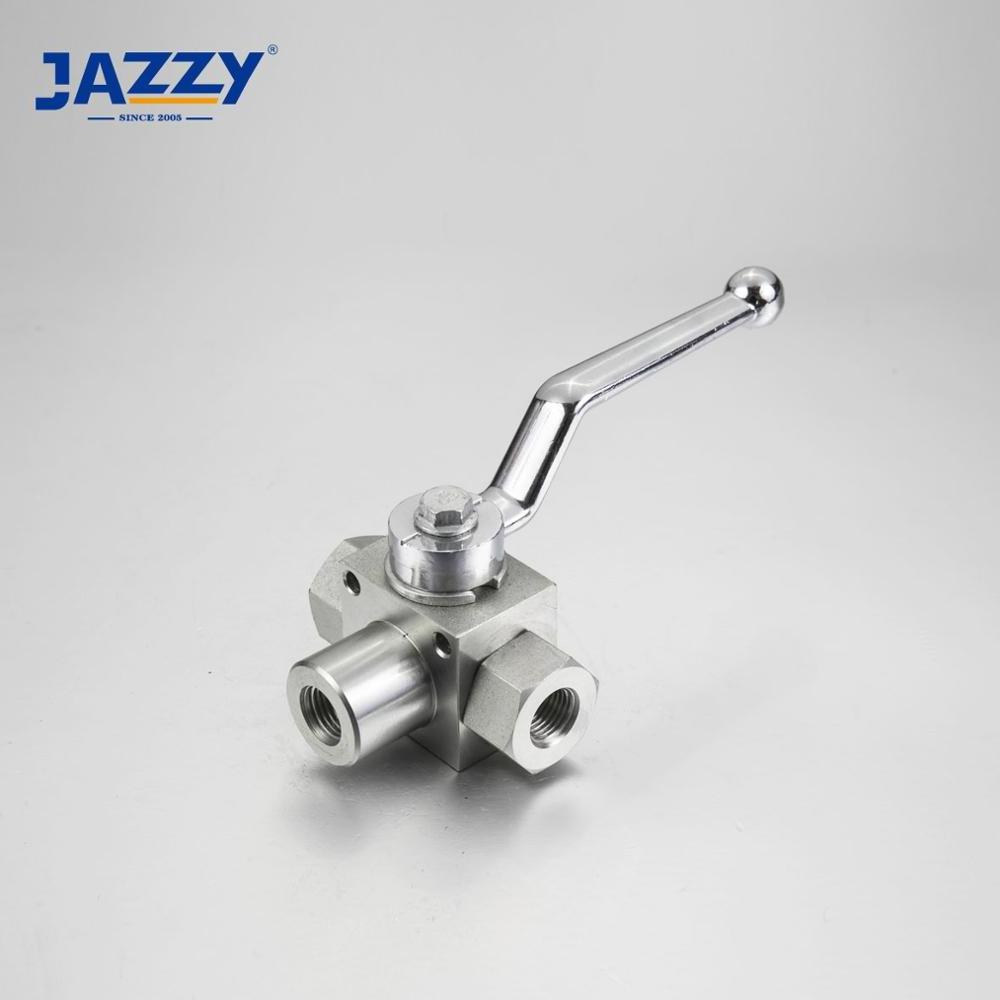 JAZZY KHB/KHM/KHP/KHB3K Hydraulic High Pressure Ball Valve NPT/ SAE/BSP/BSPT/Metric Hydraulic Ball Valve carbon steel stainless