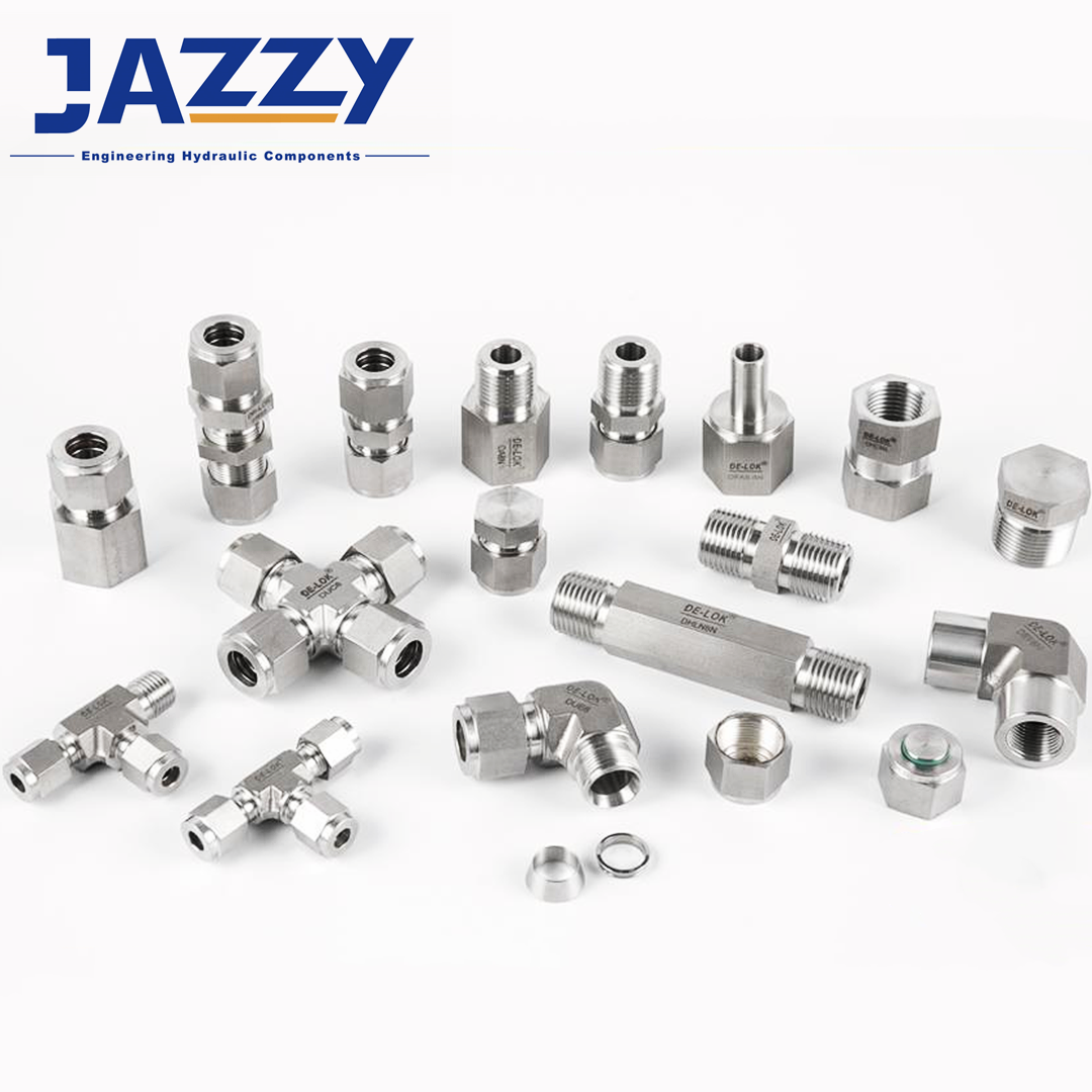 JAZZY Tube Fittings Stainless Steel Tube to Union DRU Reducer Union DU DUE Union Elbow Instrument Fittings Tubing Swagelok Male