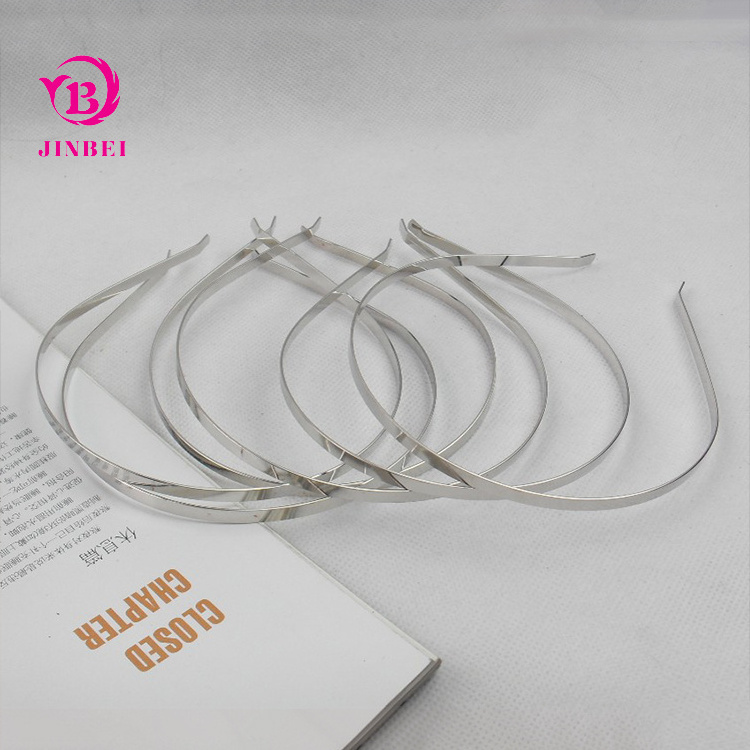 Wholesale Silver Black Gold Metal Headband For Women Men Hair Hoop Diy Hair Band Accessories