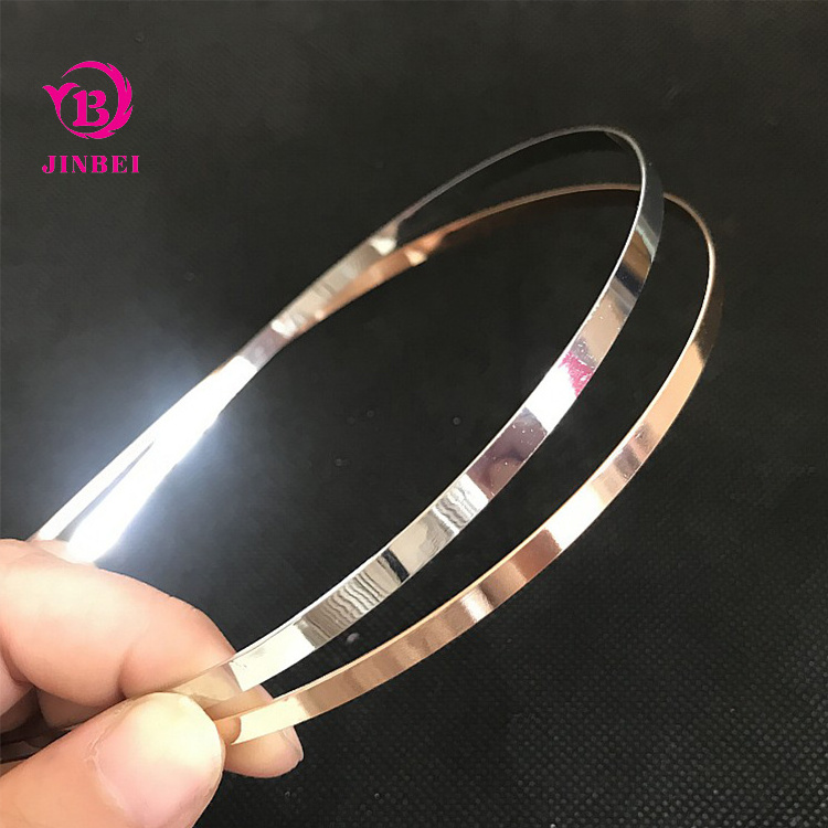 Wholesale Silver Black Gold Metal Headband For Women Men Hair Hoop Diy Hair Band Accessories