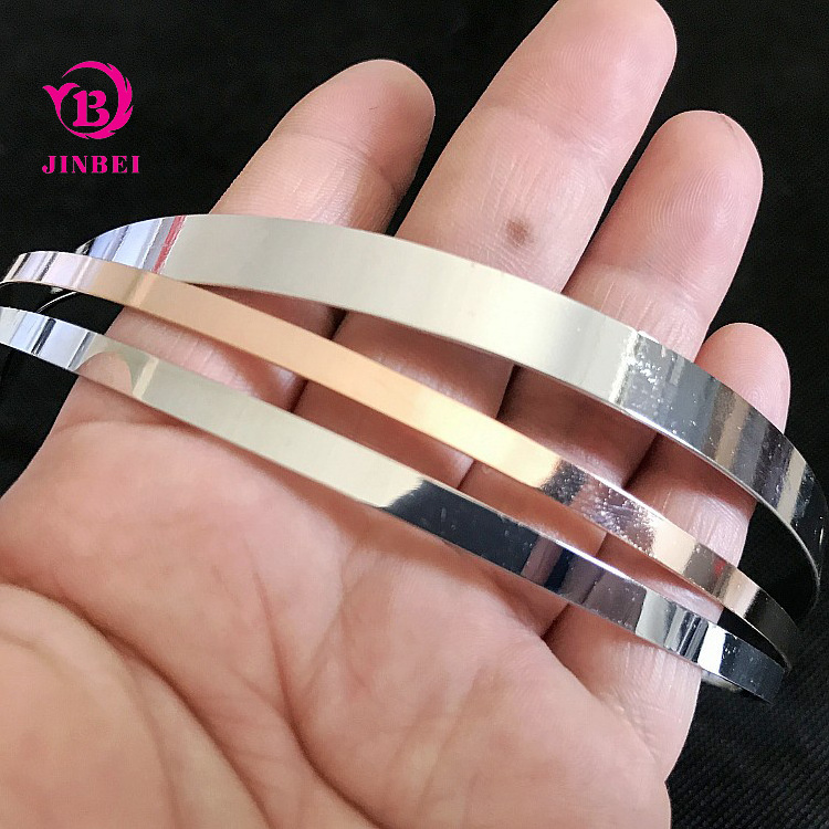 Wholesale Silver Black Gold Metal Headband For Women Men Hair Hoop Diy Hair Band Accessories