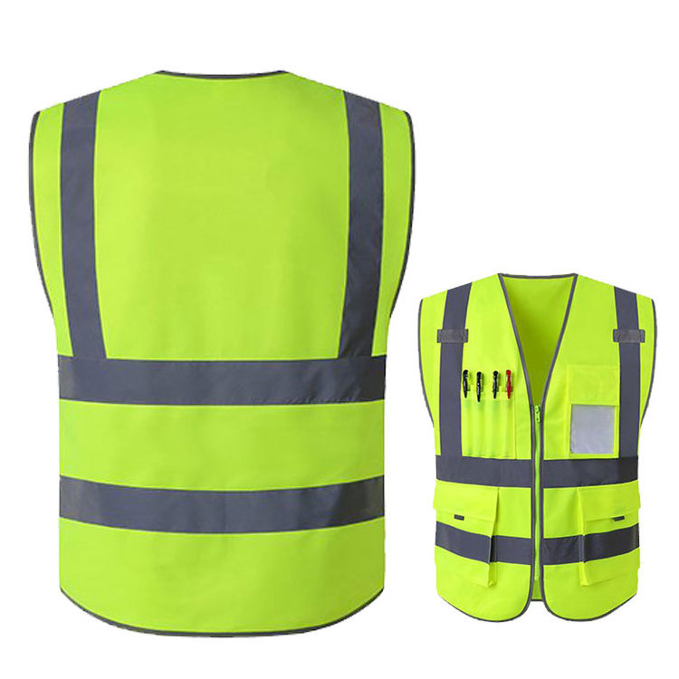 OEM Breathable Reflective High Visibility Vests With Pockets Safety Vest