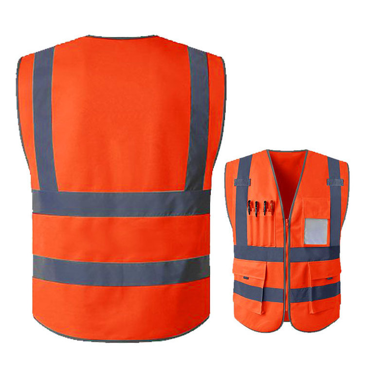 OEM Breathable Reflective High Visibility Vests With Pockets Safety Vest