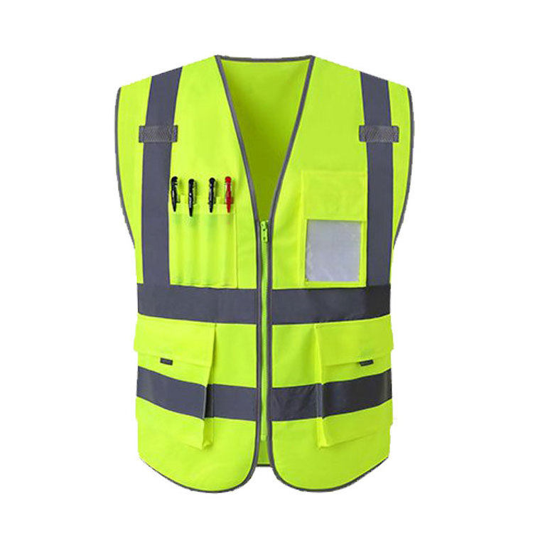 OEM Breathable Reflective High Visibility Vests With Pockets Safety Vest