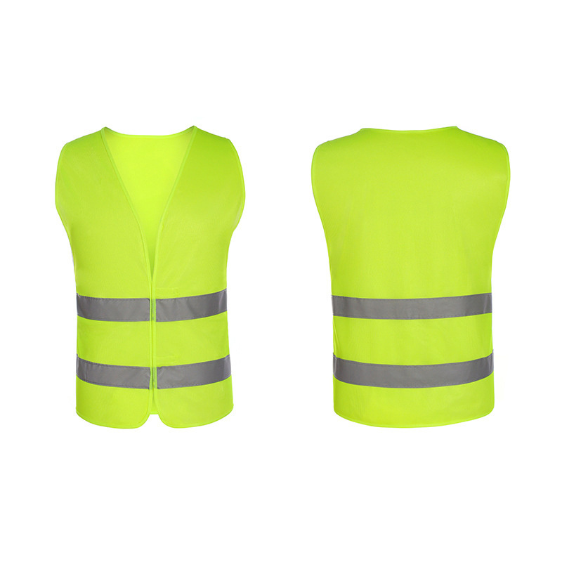 Work Cycling Runner Surveyor Volunteer Yellow Reflective High Visibility  Men Women Silver Strip 120 gram Safety Reflector Vest