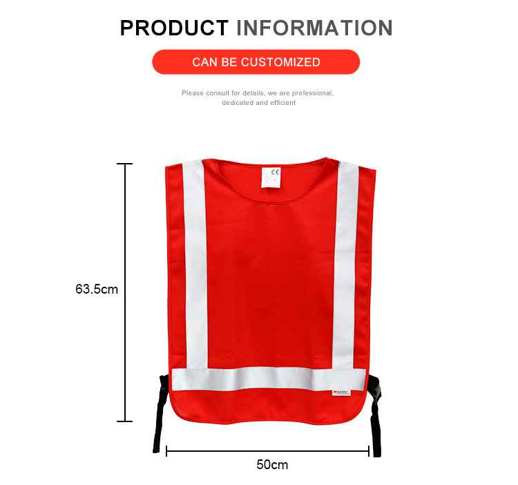 High Visibility 100% Polyester Reflective tape 5 CM Accept  Customization 3M Reflective Vest