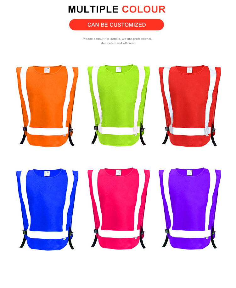 High Visibility 100% Polyester Reflective tape 5 CM Accept  Customization 3M Reflective Vest