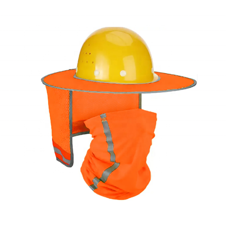 Hard Hat Sun Shade Neck Protection High Visibility Cover Neck  Full Brim Mesh Reflective Strap For Man and Women Outdoor