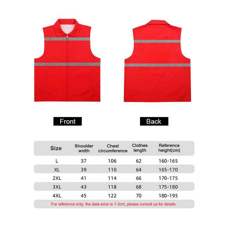 Customizable Volunteer Reflective Vest for High Reflective Safety