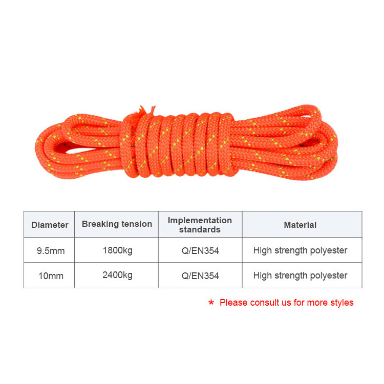 Nylon Mountaineering Rappelling Rock Static Climbing Rope