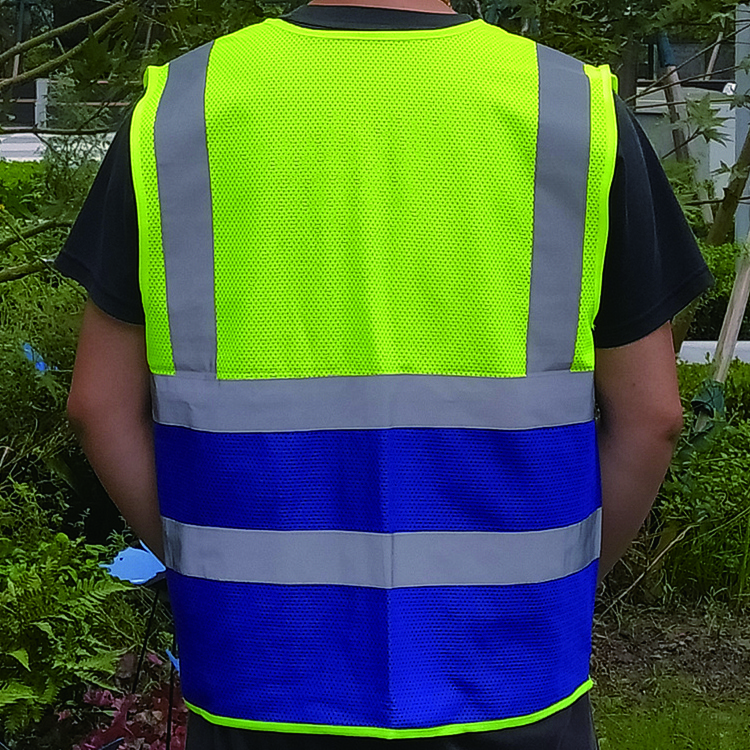 Hi vis Safety Work Polyester ANSI Tone High Visibility Reflective Vest With Pockets