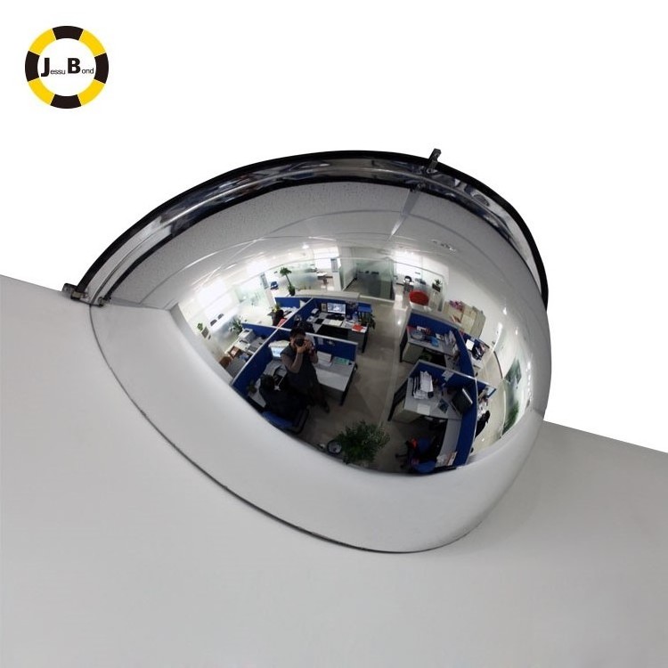 180 degree half acrylic safety full dome convex mirror