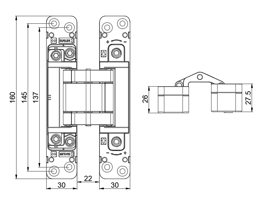 GE75  80KGS  heavy duty wood hidden cross hardware invisible gate hinge 3d adjustable concealed door hinge