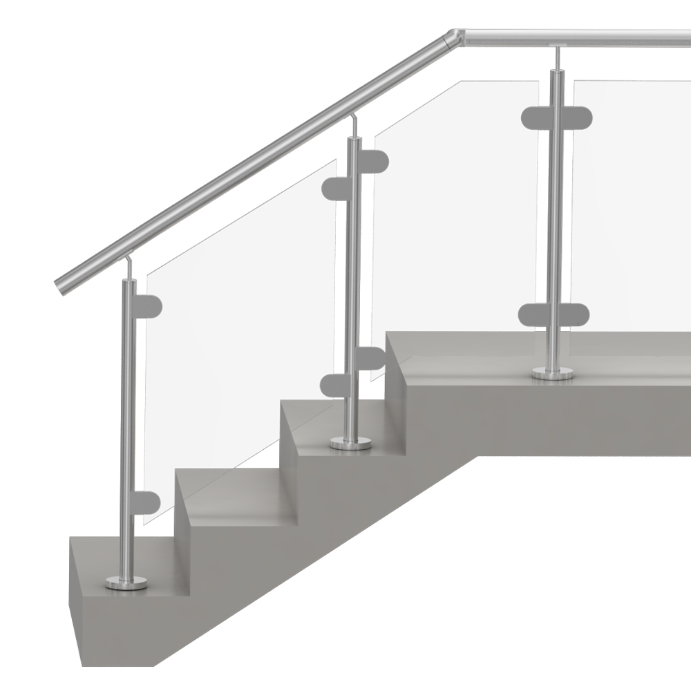 Staircase Glass Railing Detail Staircase Design Railing Plexiglass Stair Railing Balcony Railings SS304/316 Stainless Steel JBD