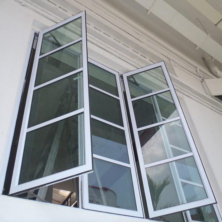 AS2047 standard hurricane impact casement aluminum window and doors aluminum swing windows