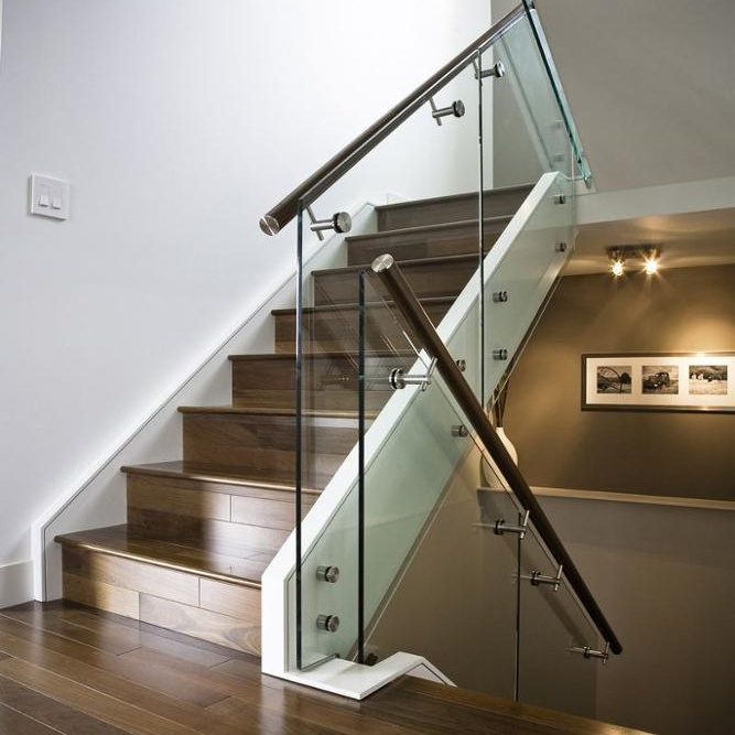 Staircase Glass Railing Detail Staircase Design Railing Plexiglass Stair Railing Balcony Railings SS304/316 Stainless Steel JBD