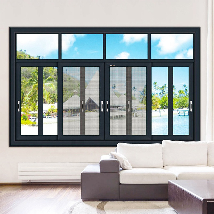 aluminium sliding windows with good air tightness for washing room aluminum sliding fenster with locks