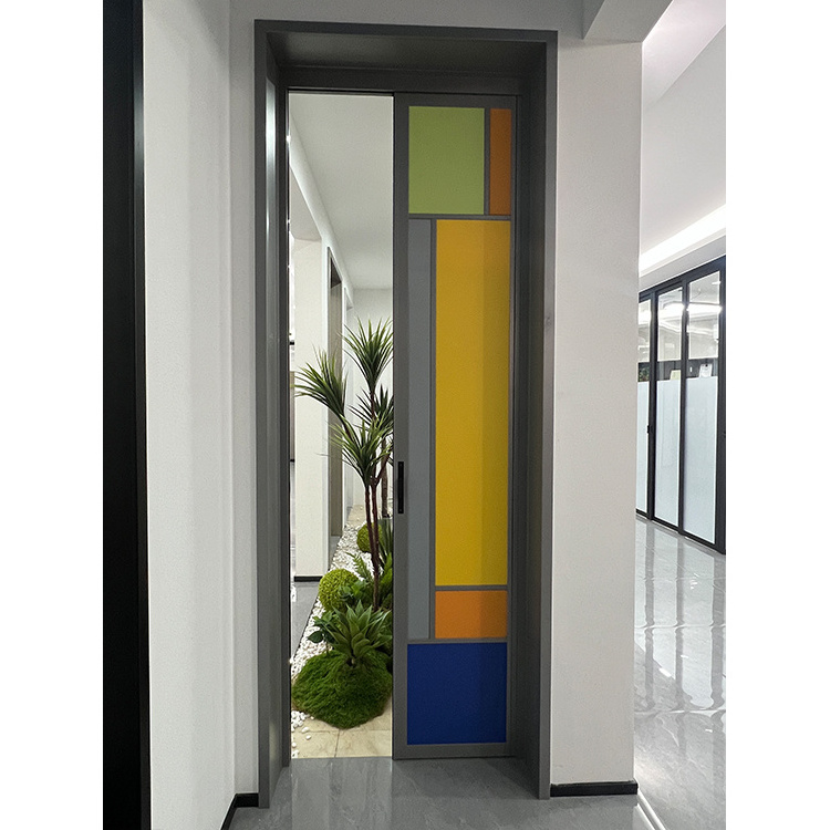 Fashion 2024 Aluminium Frame Interior Exterior Tempered Glass Casement PD Door