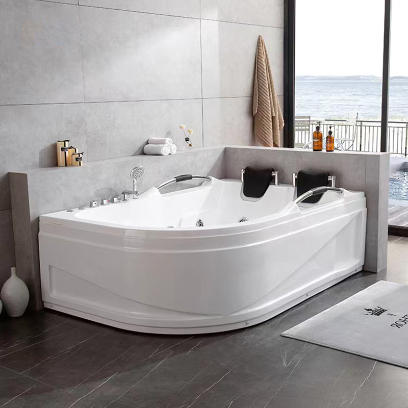 European Style Jacuzzier Massage Bathtub at a Cheap Price Round Acrylic Whirlpool Bathtub with Waterfall and Air Massage