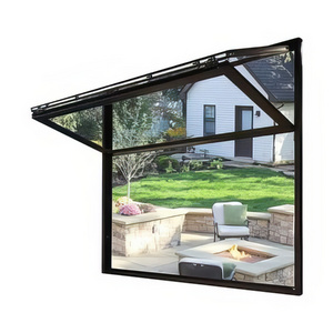 Aluminum alloy tempered glass folding windows Horizontal folding partial windows Aluminum alloy folding windows