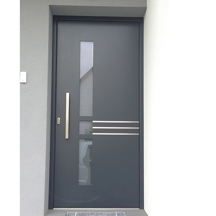 Chinese Armored Steel Metal Door One And Half Design Exterior Front Entrance Security Doors For Houses