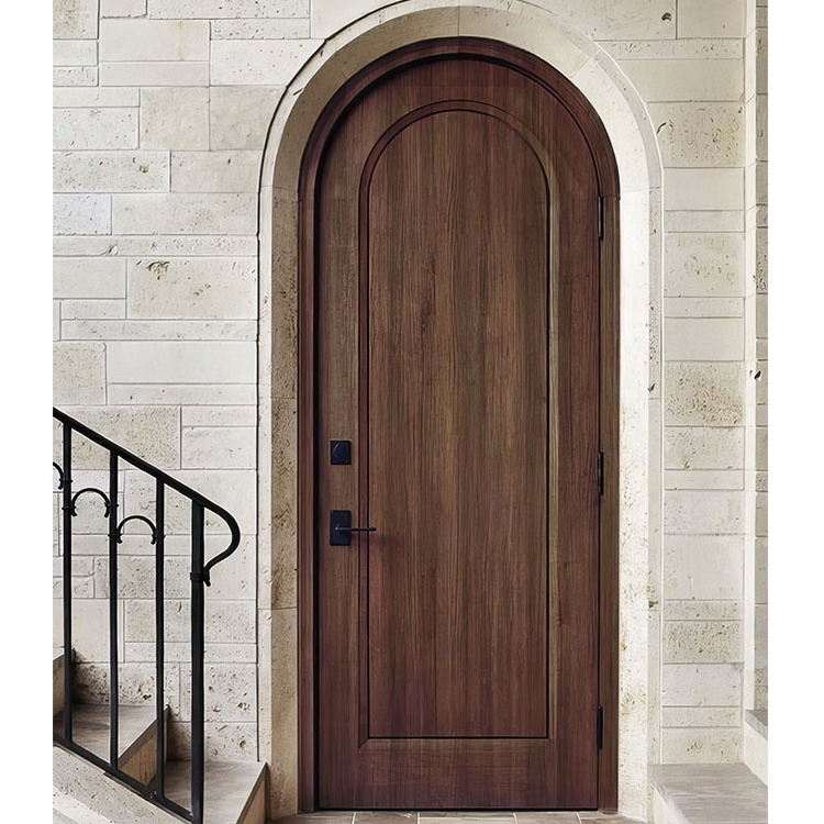 Best Selling Latest Design House Main Entry Door Double Arched Design Solid Wood Mahogany Luxury Wood Species Whole Solid Wood