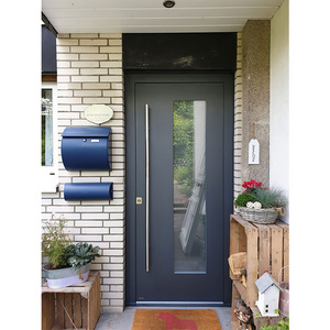 Chinese Armored Steel Metal Door One And Half Design Exterior Front Entrance Security Doors For Houses