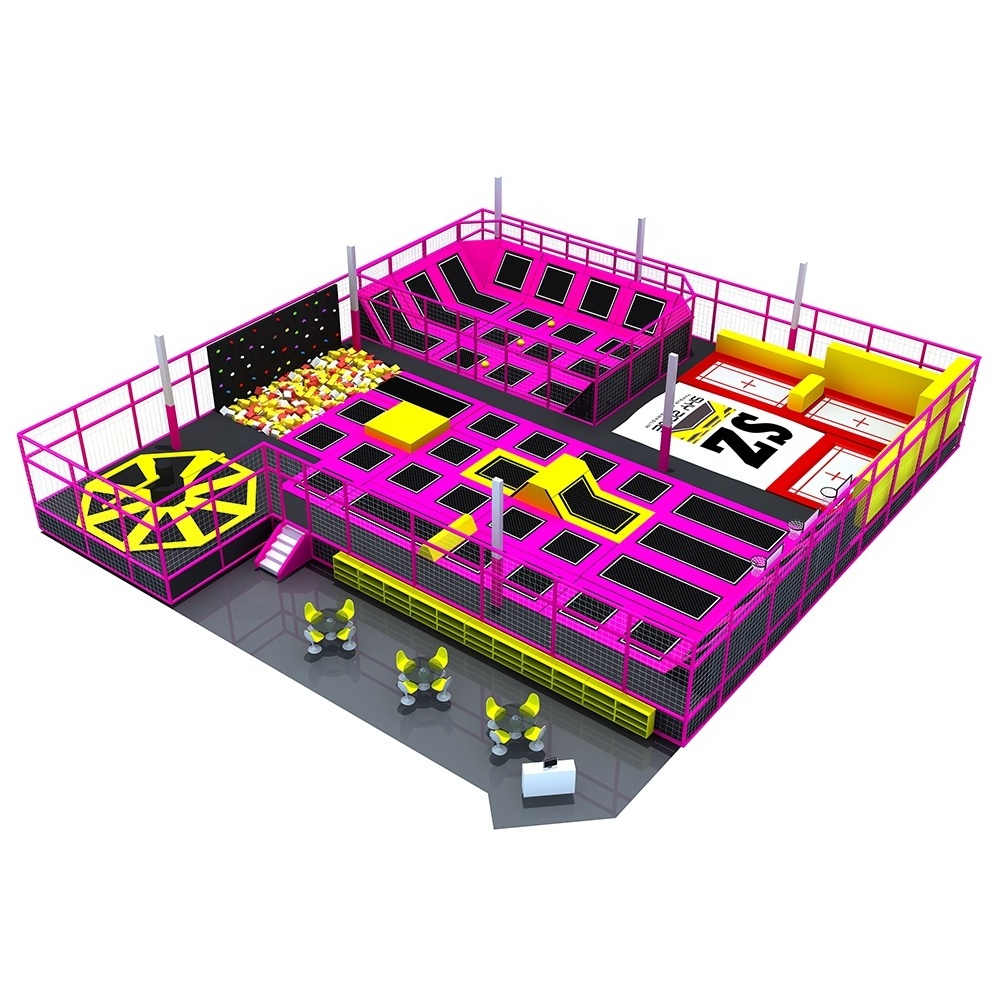 High Quality Mobile Trampoline Park Factory Customized Long Indoor Trampolines Equipment for Sale China Children and Adults