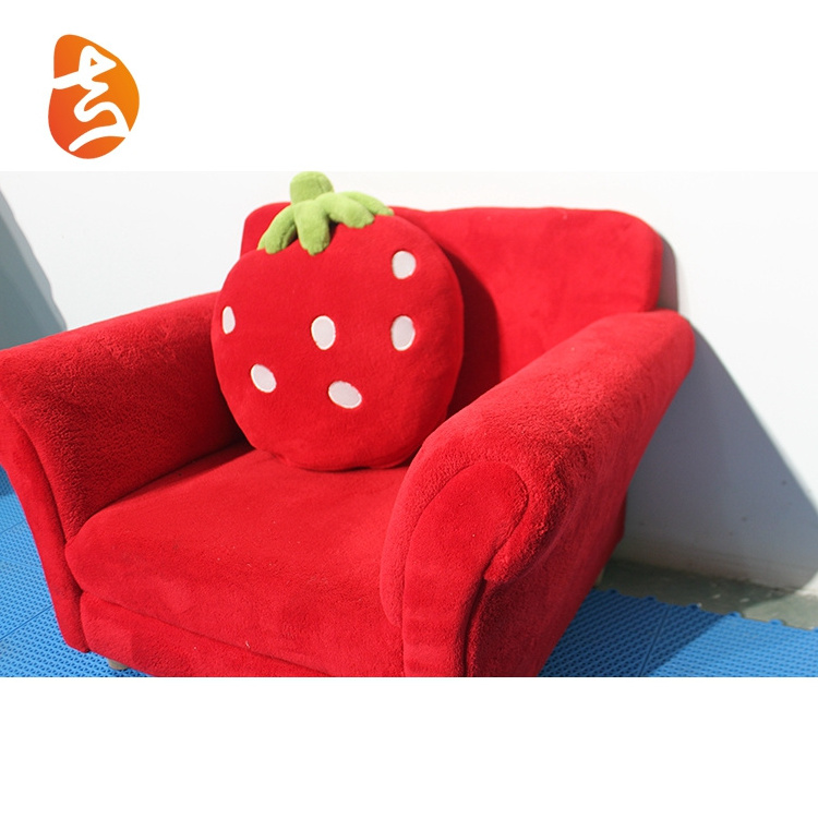 PU leather cute kids strawberry sofa for preschool kids uesd