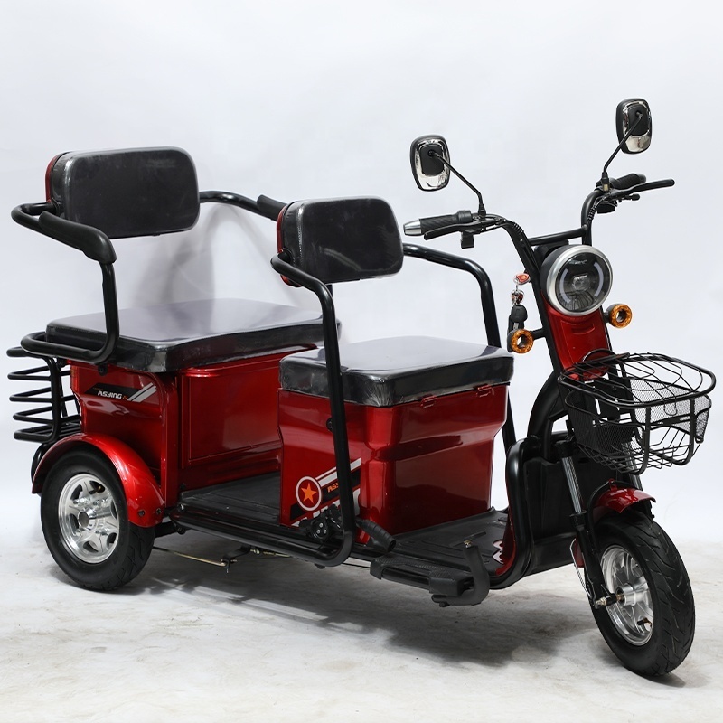 Three Wheels Cargo Electric Tricycle Motorcycle Mobility Scooter  ebike 3 wheels electric bike with cover