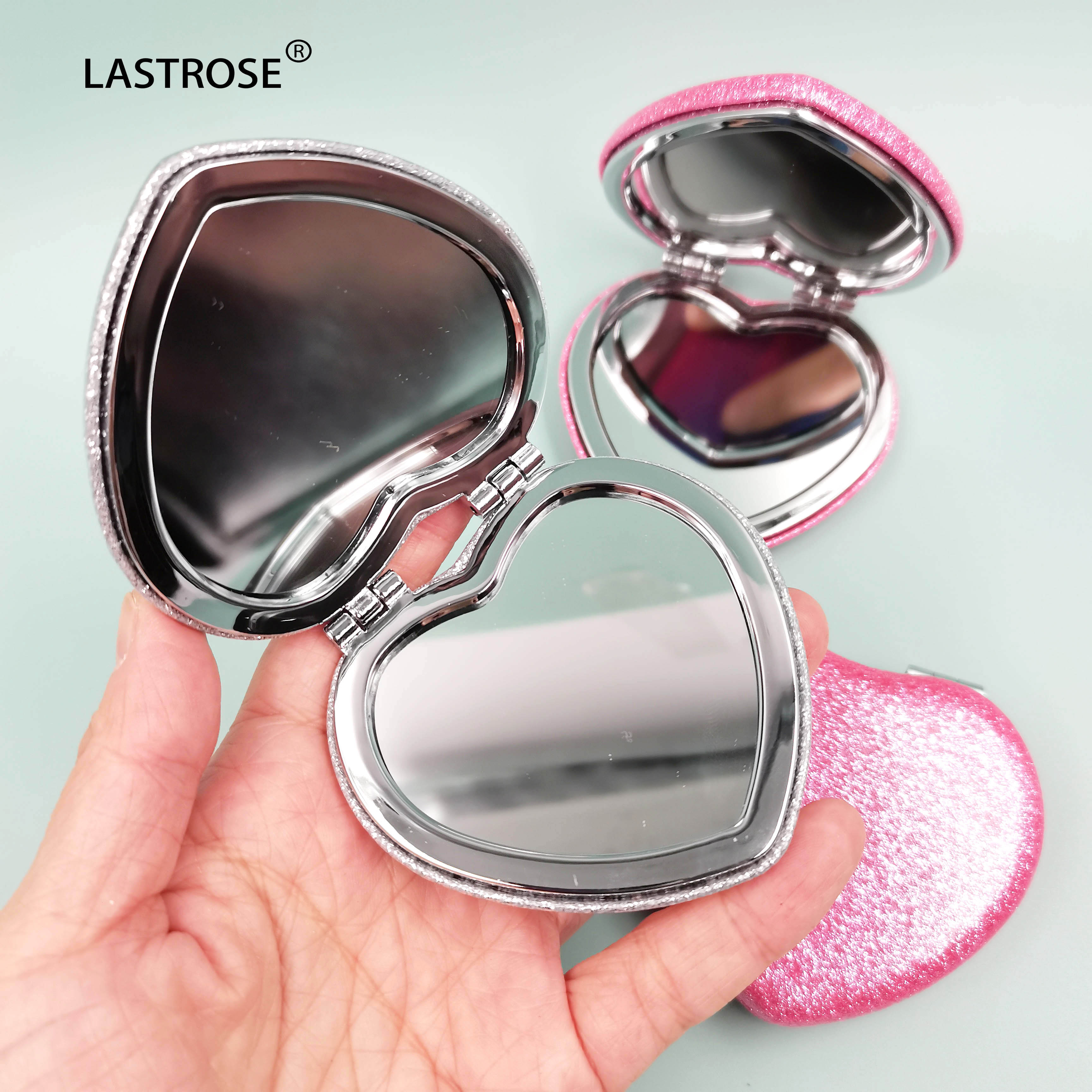 Wholesale Folded Round Square Cosmetic Mirror Personalized Vanity Double Pocket Mirror Private Label hand mirror for girl makeup