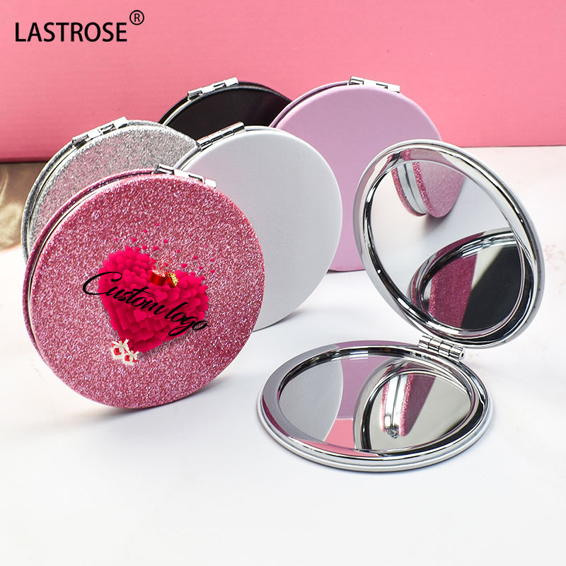 Wholesale Folded Round Square Cosmetic Mirror Personalized Vanity Double Pocket Mirror Private Label hand mirror for girl makeup