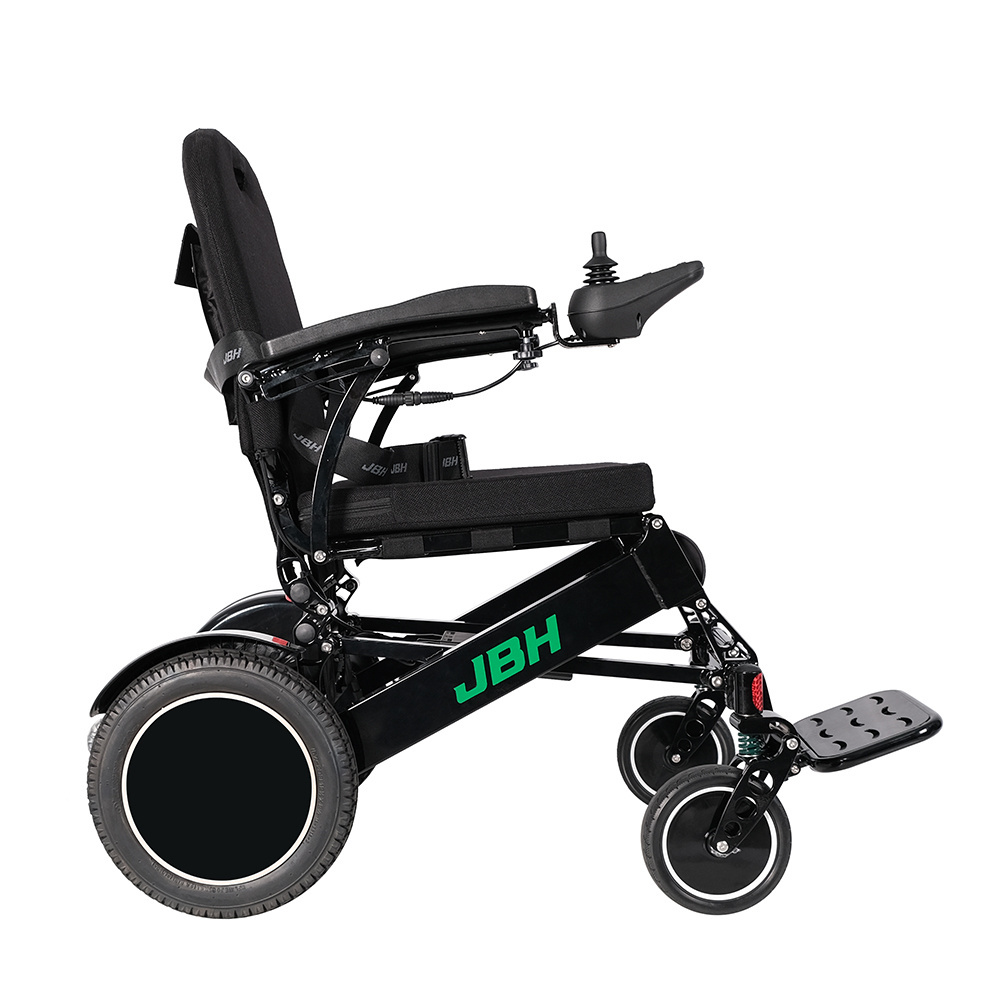 Hot Sale Lightweight Aluminum Medical Used Portable Electric Foldable Remote Control Wheelchair