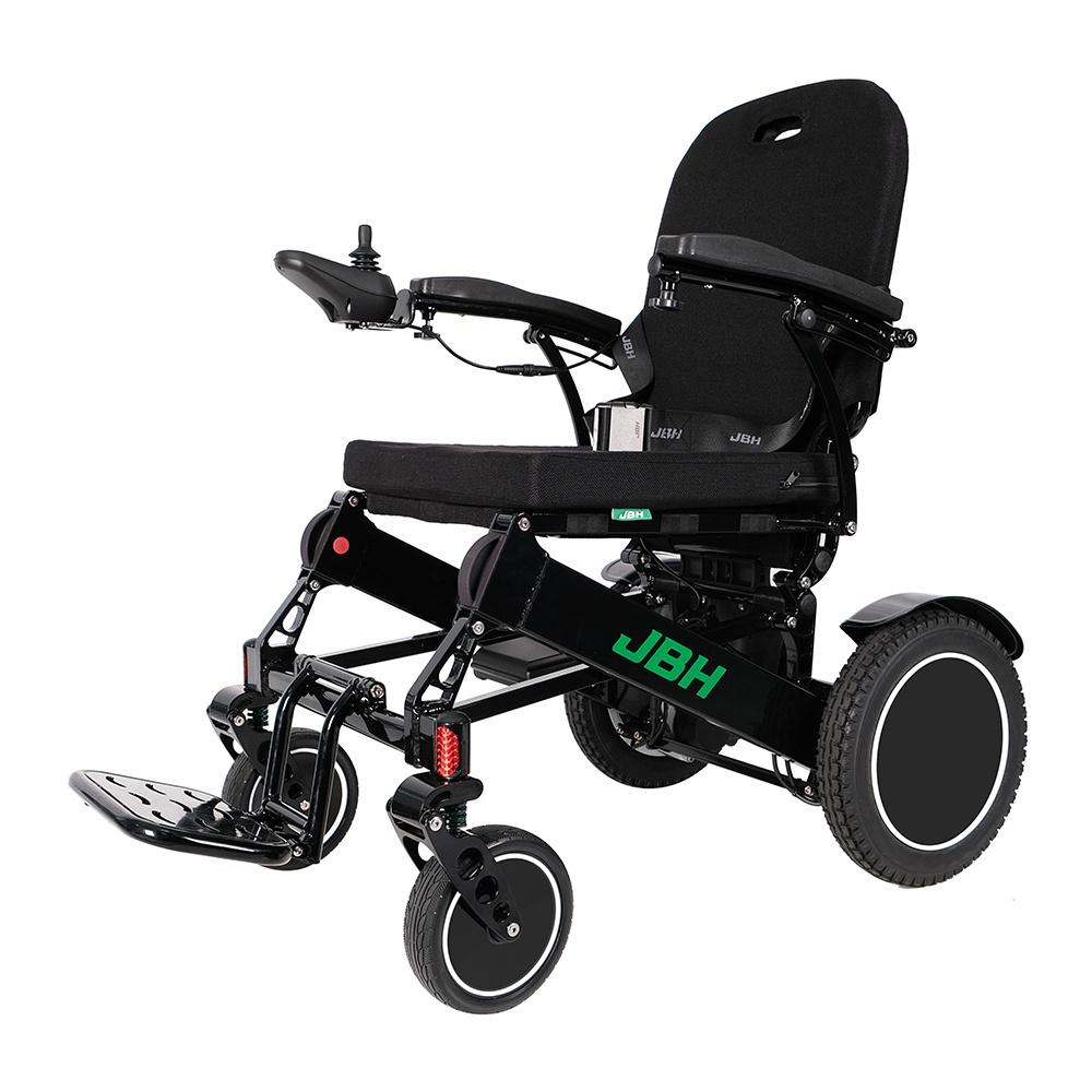 Hot Sale Lightweight Aluminum Medical Used Portable Electric Foldable Remote Control Wheelchair