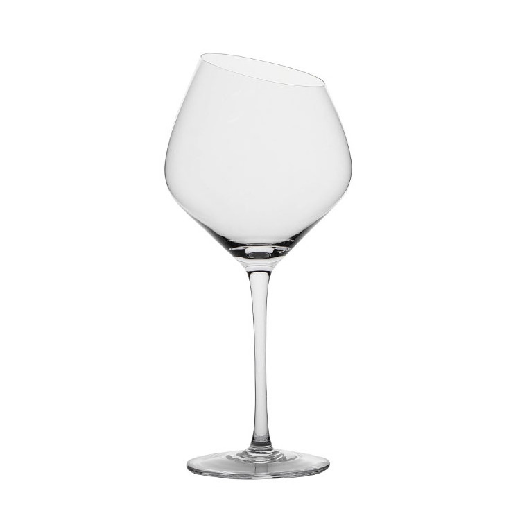 Jinbaijia Round creative personalized customization support OEM / ODM novelty Oblique mouth shape red wine Glasses